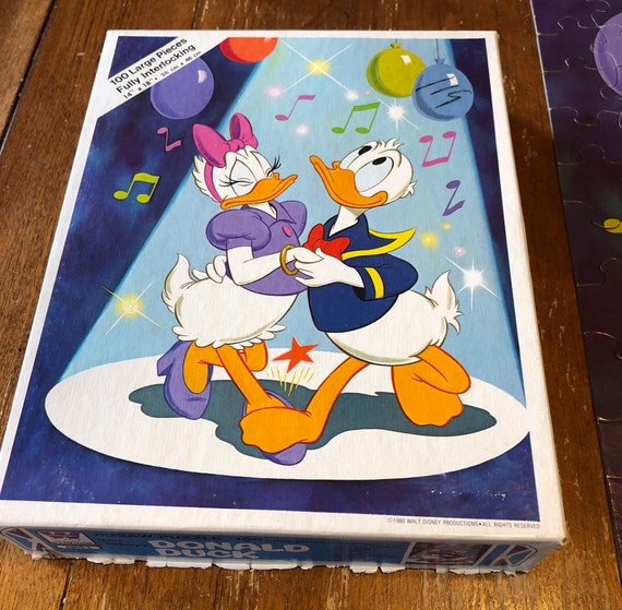 Vintage 1980 Walt Disney Donald Duck and Daisy Duck Dancing Jigsaw