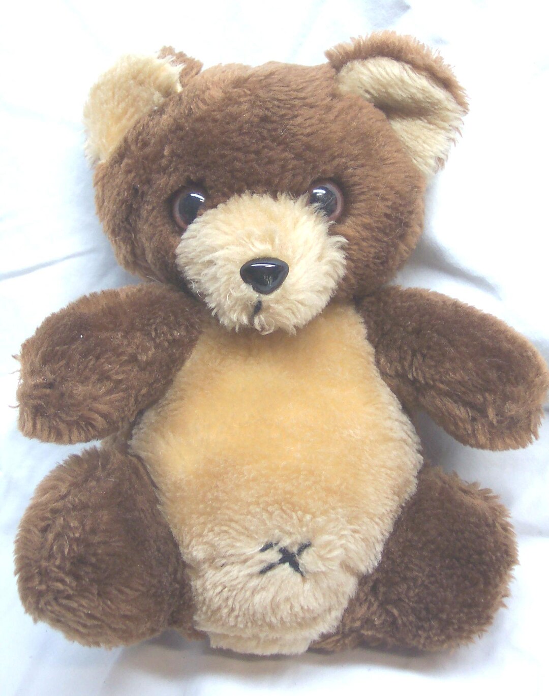 Vintage 80's Very Cute BROWN TEDDY BEAR 9" Plush Stuffed Animal Toy ...