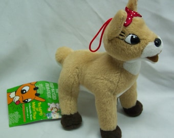 Rudolph The Red Nosed Reindeer The Island Of The Misfit Toys CLARICE Girl Reindeer Plush Stuffed Animal Toy 1998 Cvs Stuffins 1990&#39;s