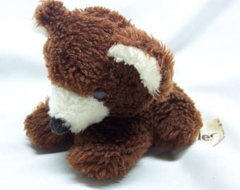 Vintage 1980's Russ Mini Brown Teddy Bear 4" Plush Stuffed Animal Toy ...