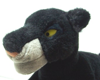 Vintage Walt Disney Store The Jungle Book BLACK BAGHEERA PANTHER 18" Plush Stuffed Animal Toy 1990's