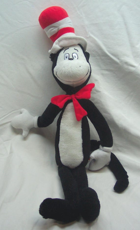 Vintage 2003 BENDABLE Dr. Seuss Cat in the Hat 21&quot; Plush Stuffed Animal Toy Official Movie Merchandise