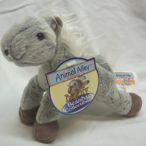 Vintage Animal Alley Little Soft NOOFY THE GRAY 7&quot; Plush Stuffed Animal Toy 2000&#39;s Farm Toys R Us