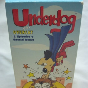 Vintage UNDERDOG VS. OVERCAT 1960s Cartoon Vhs Video 2000 Remastered