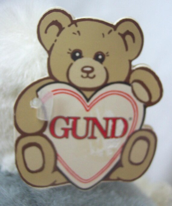 Vintage 1985 Gund PUDGY the Gray BUNNY RABBIT 8