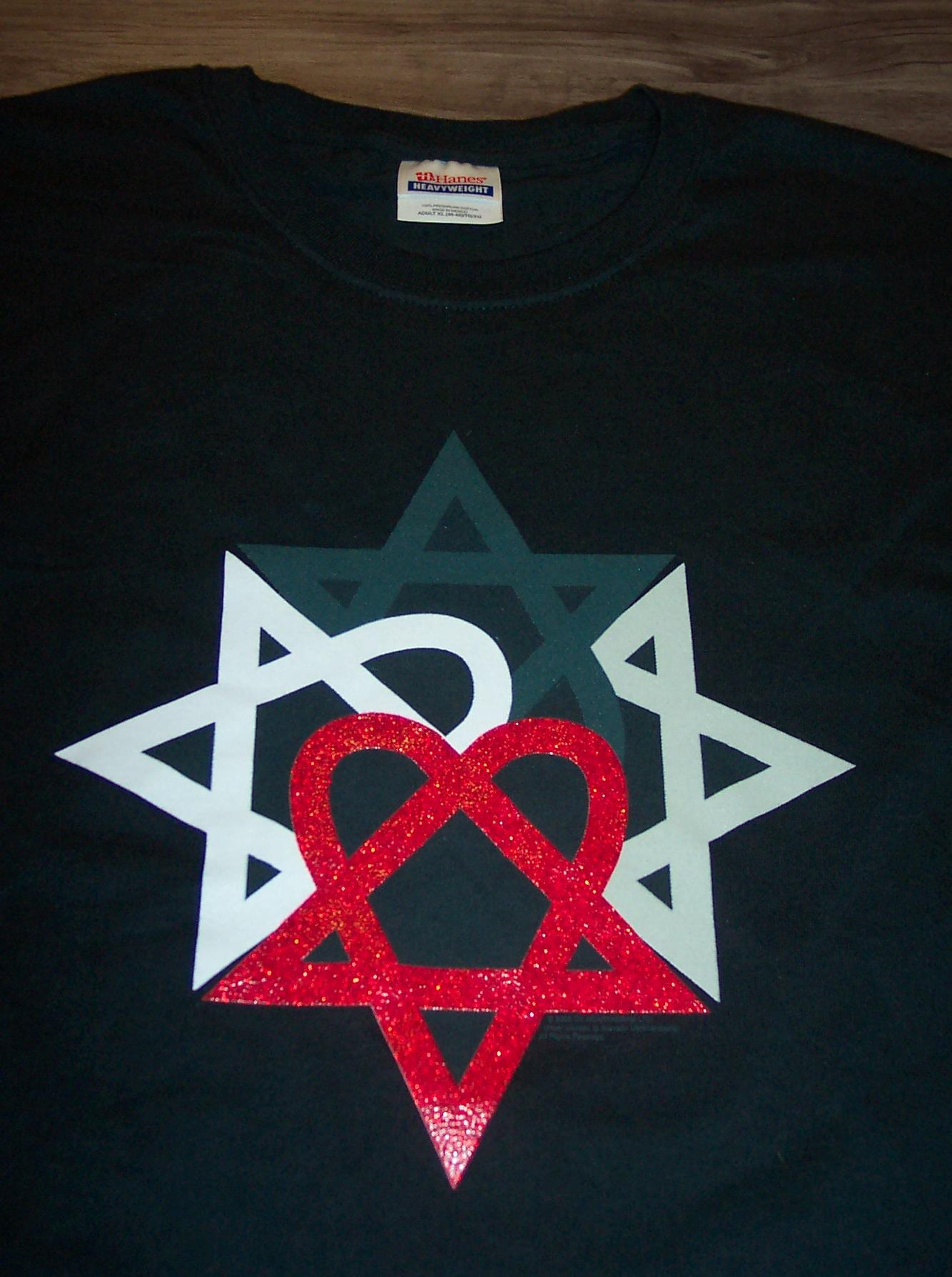 Vintage 2005 HIM H.I.M. HEARTAGRAM Band T-shirt Mens XL New Bam