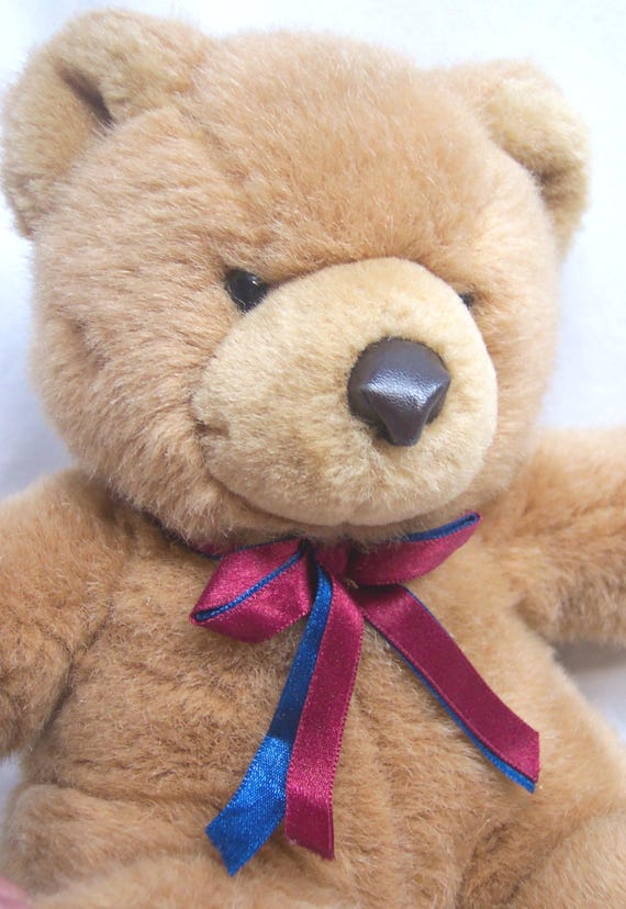 Vintage 1990 Mary Meyer Tan TEDDY BEAR With Bow 8