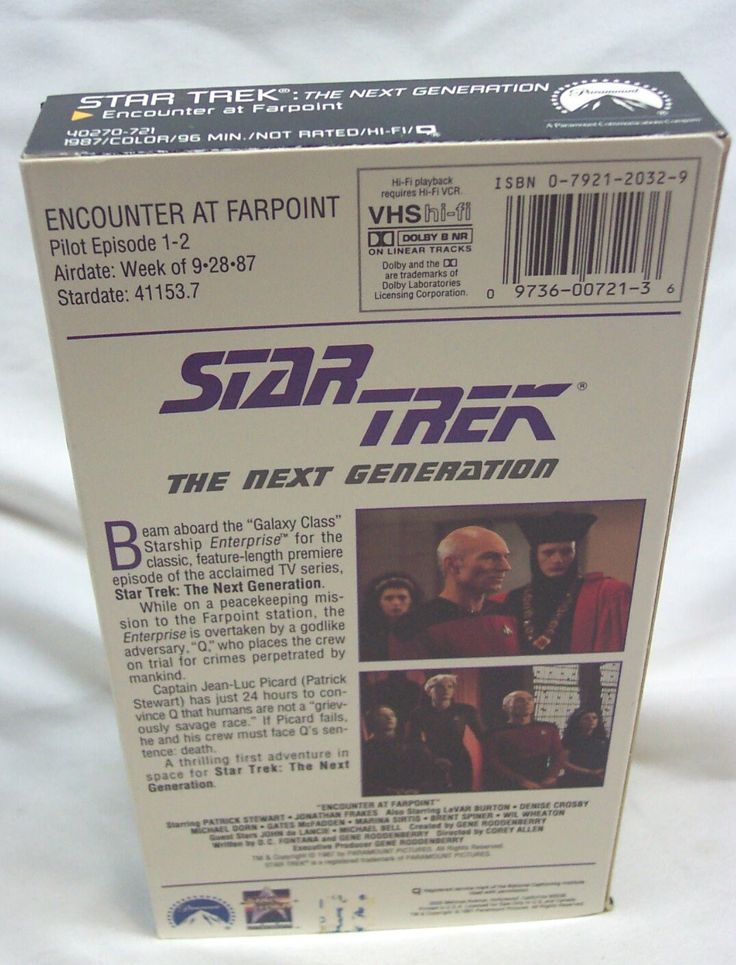 Vintage Star Trek THE NEXT GENERATION Encounter at Farpoint Vhs