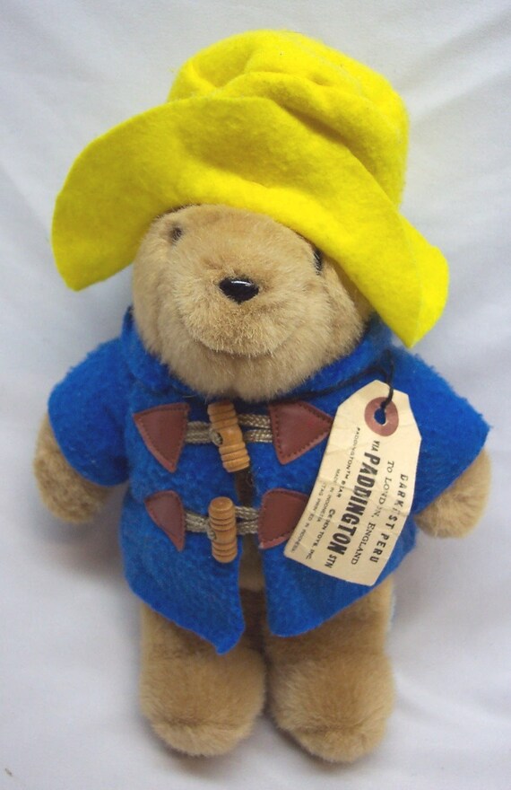 Paddington Bear Dressed Plush Soft Toy Figure Yellow 