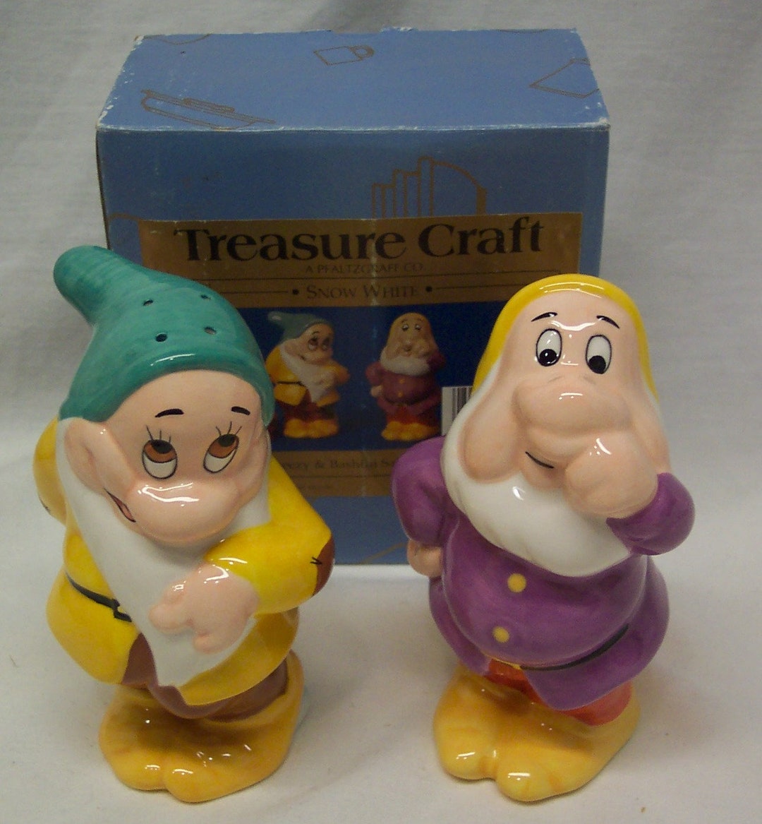 Vintage Walt Disney Snow White and the Seven Dwarfs SNEEZY & BASHFUL ...