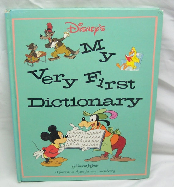 Vintage 1989 Walt Disney's My Viery First DICTIONARY Children's