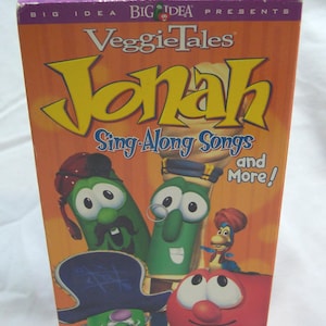 Vintage 2002 VEGGIE TALES Jonah Sing-Along Songs Vhs Video Movie 2000&#39;s Big Idea Veggietales