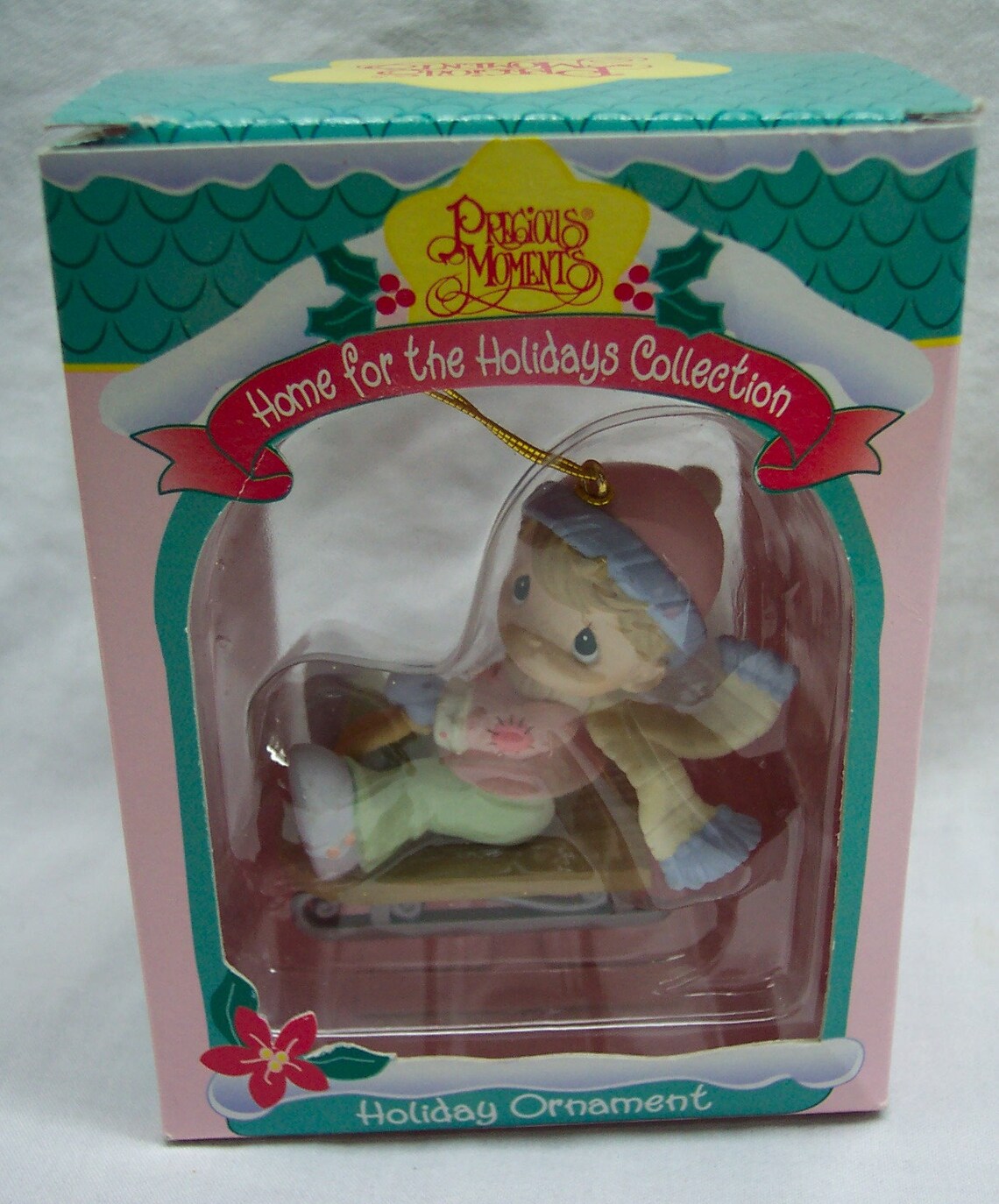 Precious Moments Little Boy on Sled CHRISTMAS TREE Ornament - Etsy