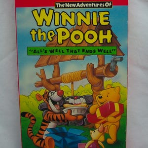 Vintage Walt Disney Nowe przygody KUBUŚKA PUCHATKA Wszystko dobre, co się dobrze kończy Tom 6 Film wideo VHS Lata 90. Kreskówka Lata 90.
