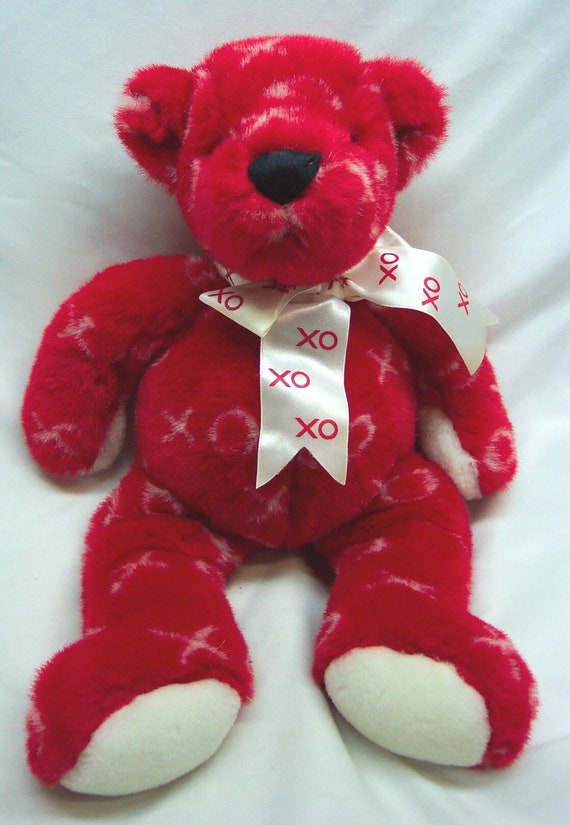 BEAR ベア 赤 red california vintage レア Vintage Ganz Heritage Collection KISSES Red TEDDY BEAR 15