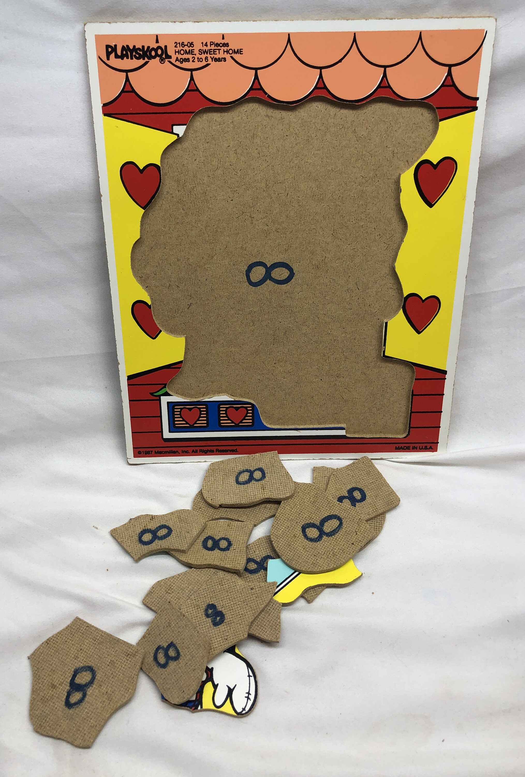 ヴィンテージ 1987 RAGGEDY ANN と ANDY Home Sweet Home 木製