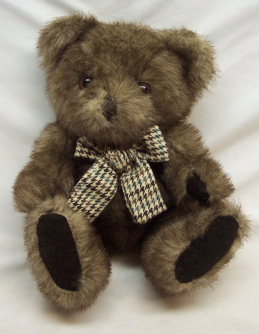 Vintage 1992 A&A CUTE BROWN Teddy Bear 8" Plush Stuffed Animal Toy 1990 ...
