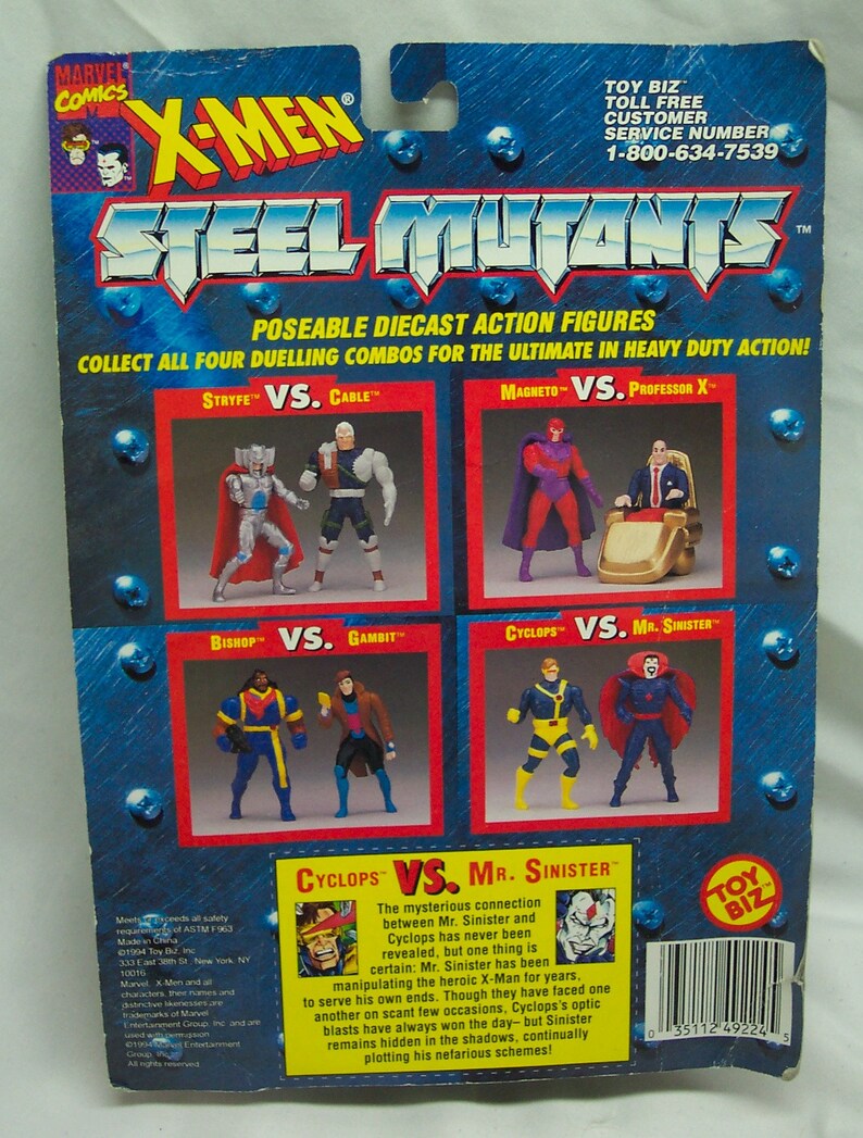 X-MEN Steel Mutants Cyclops vs Mr. Sinister Toybiz ...