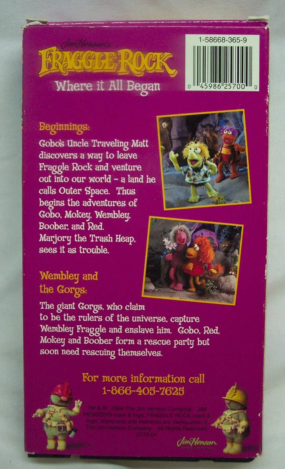 Vintage Jim Henson's FRAGGLE ROCK Where It All Began Vhs Video