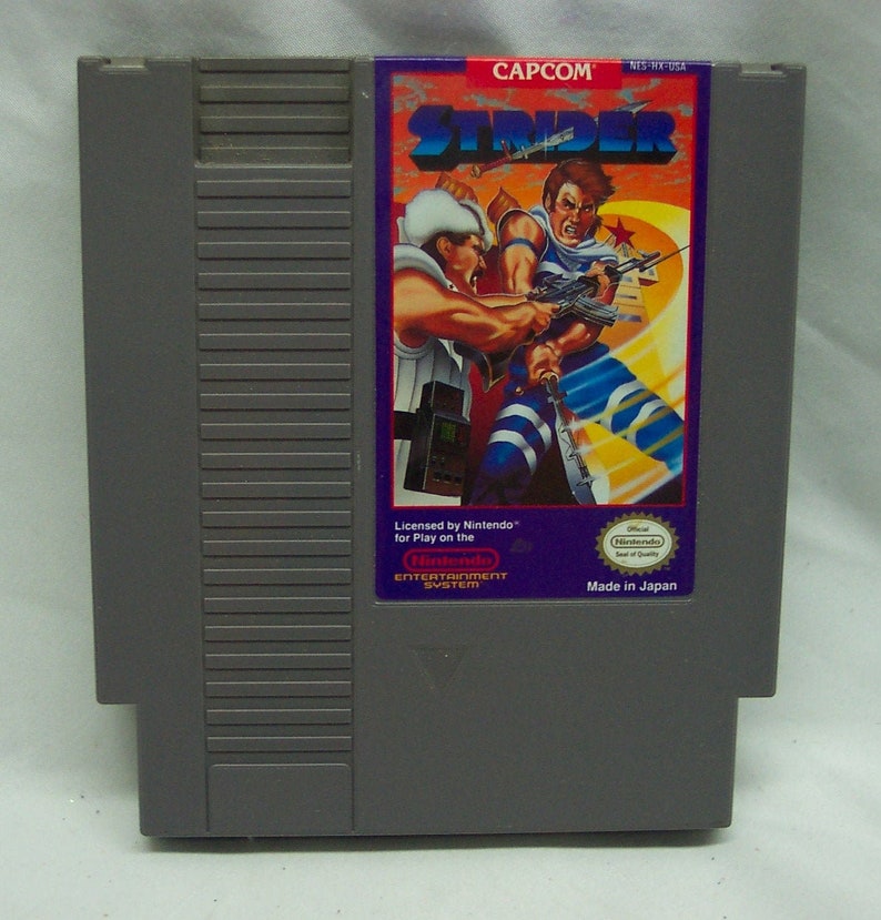 Vintage Capcom STRIDER NES Nintendo Video Game Cart Cartridge 1985 1980 ...