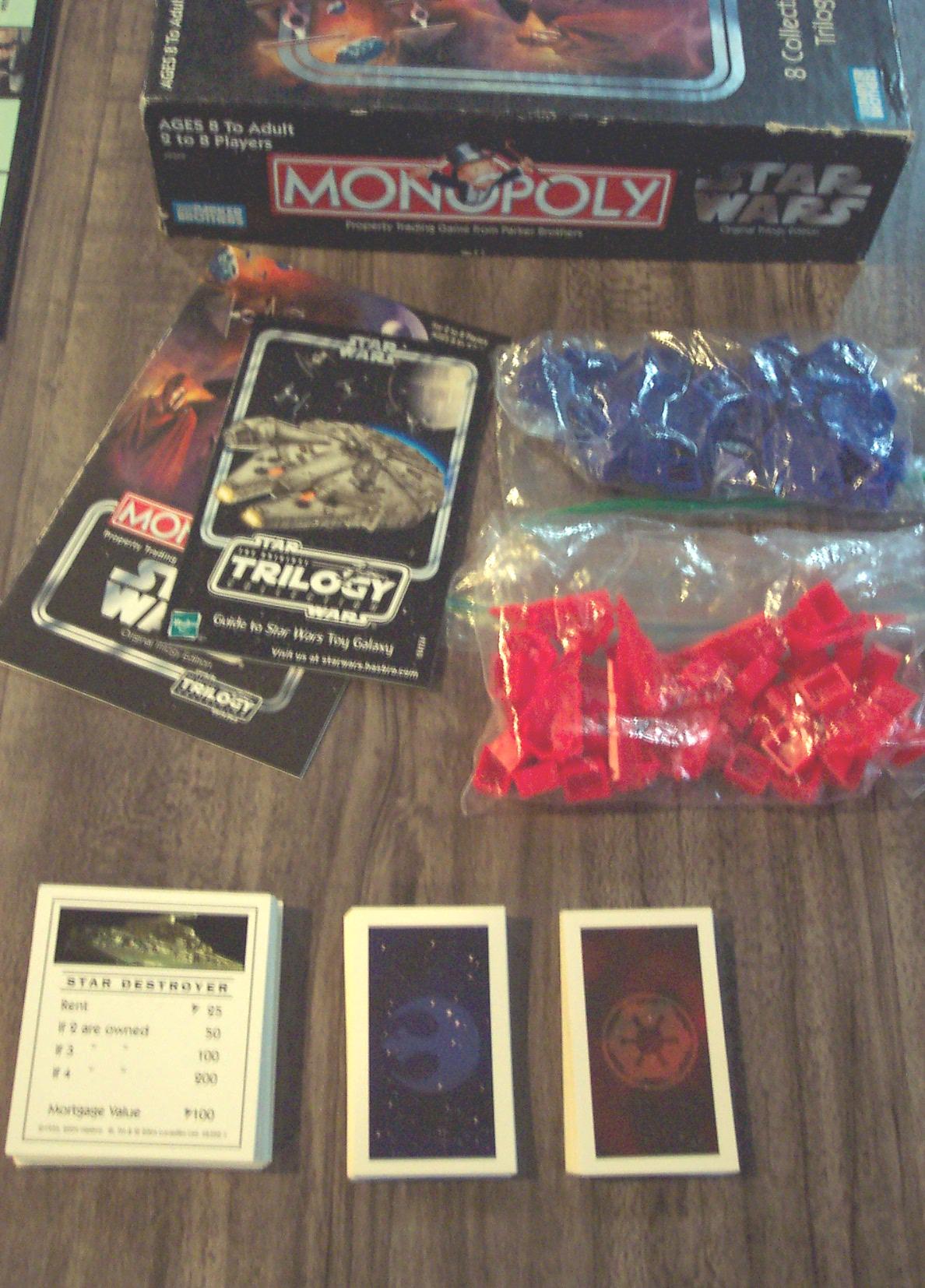 Vintage 2004 STAR WARS Original Trilogy Edition MONOPOLY Board