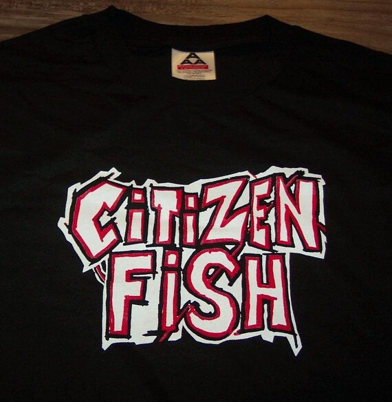 Vintage CITIZEN FISH SKA Punk Band T-shirt Mens Large New Black