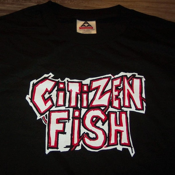 Vintage CITIZEN FISH SKA Punk Band T-Shirt Mens Large New Black