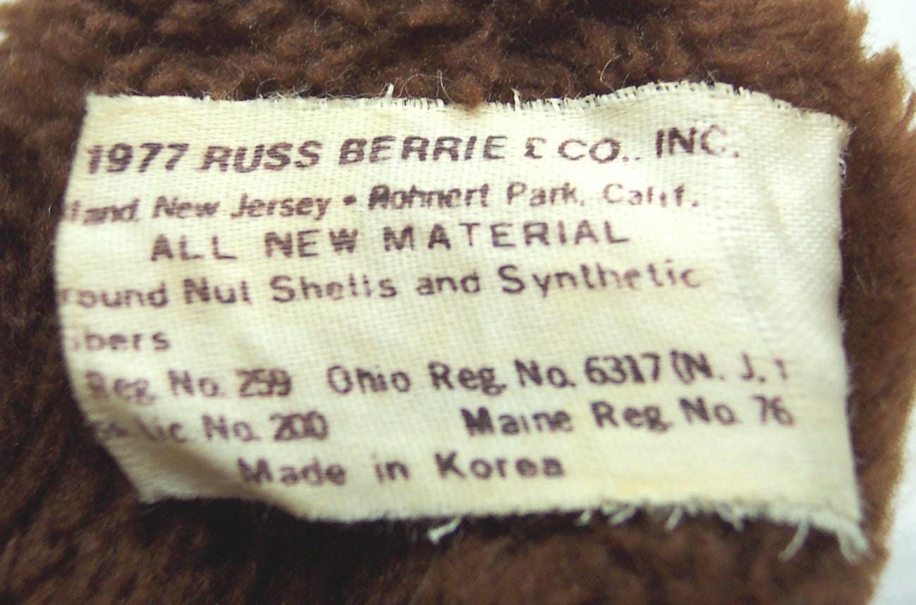 Vintage 1980's RUSS Cute Mini CUDDLES Brown Teddy Bear 4" Plush Stuffed ...