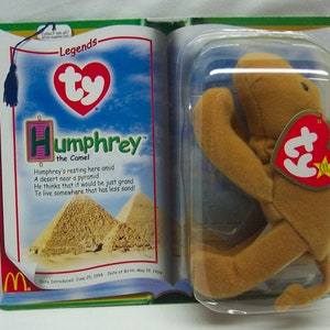 Vintage Errors TY Teenie Beanie Legends HUMPHREY CAMEL 5" Plush Stuffed Toy Babies New McDonald's 1999 1994