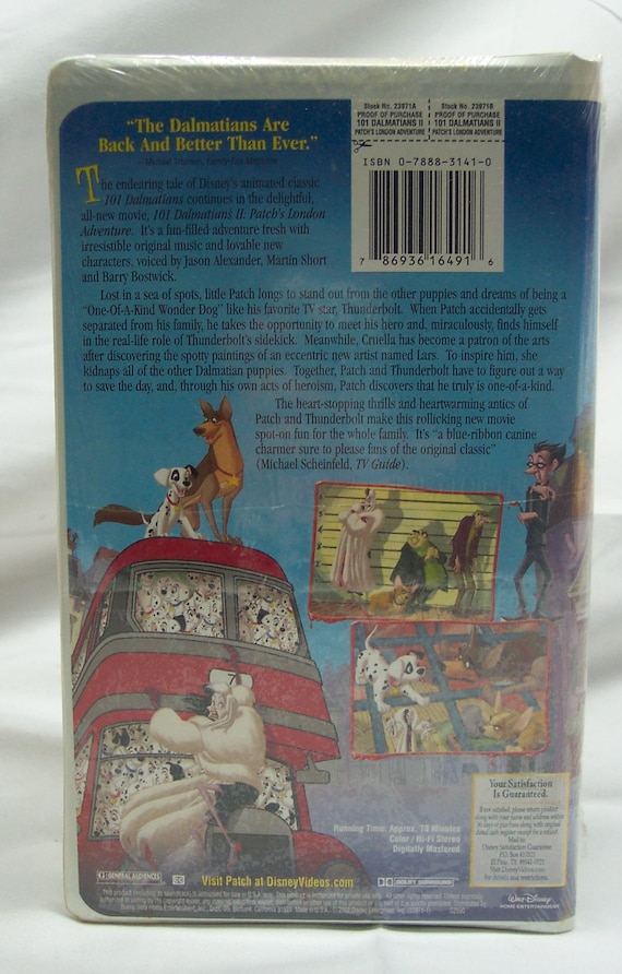 Vintage Walt Disney 101 Dalmatians 2 Patch's London