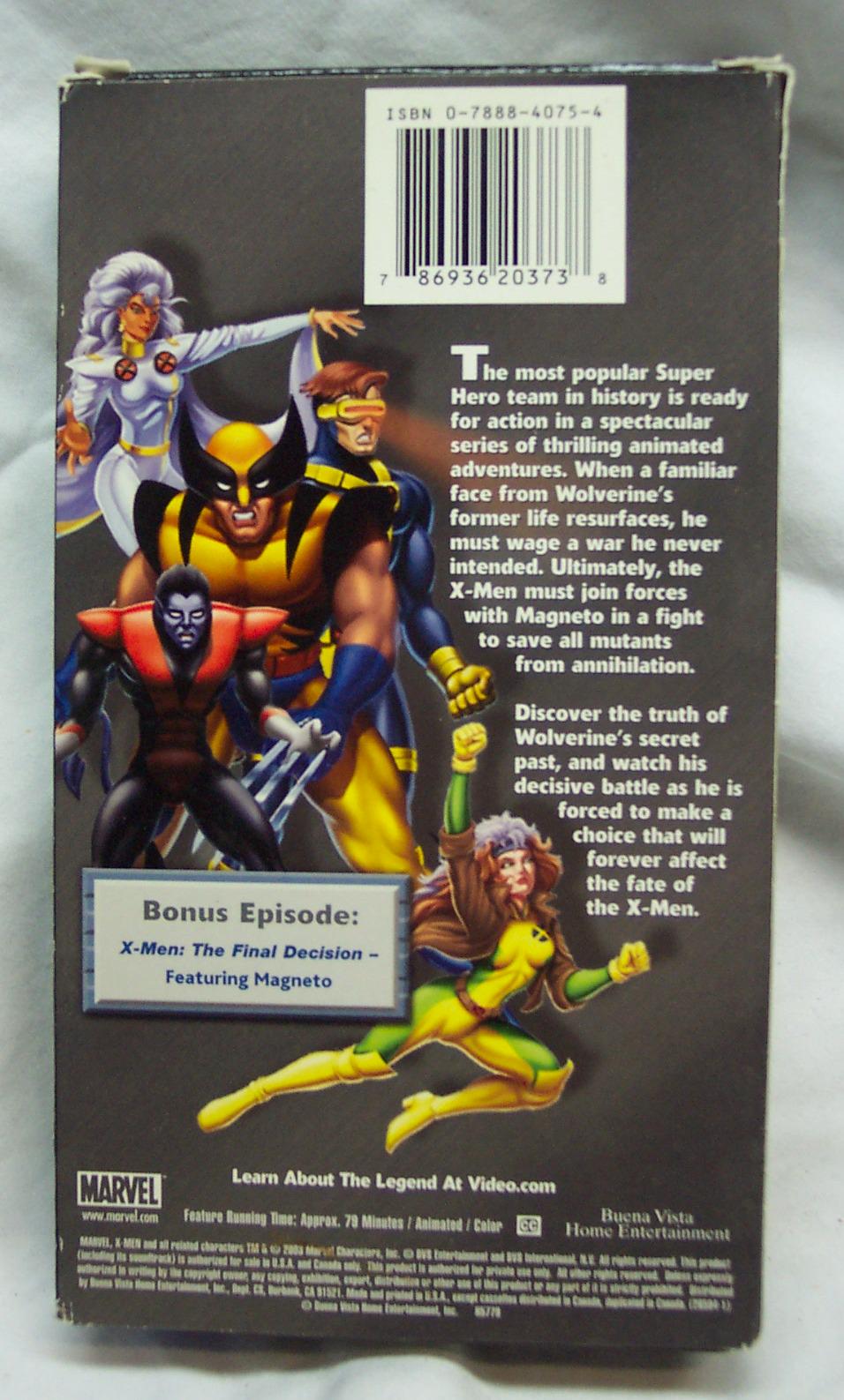 Vintage X-MEN the Legend of Wolverine Marvel Comics Animated Vhs