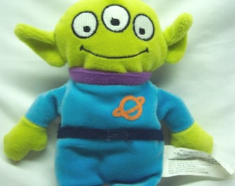 Vintage Disney Store Toy Story ALIEN 8" Bean Bag Stuffed Animal Toy 1990's