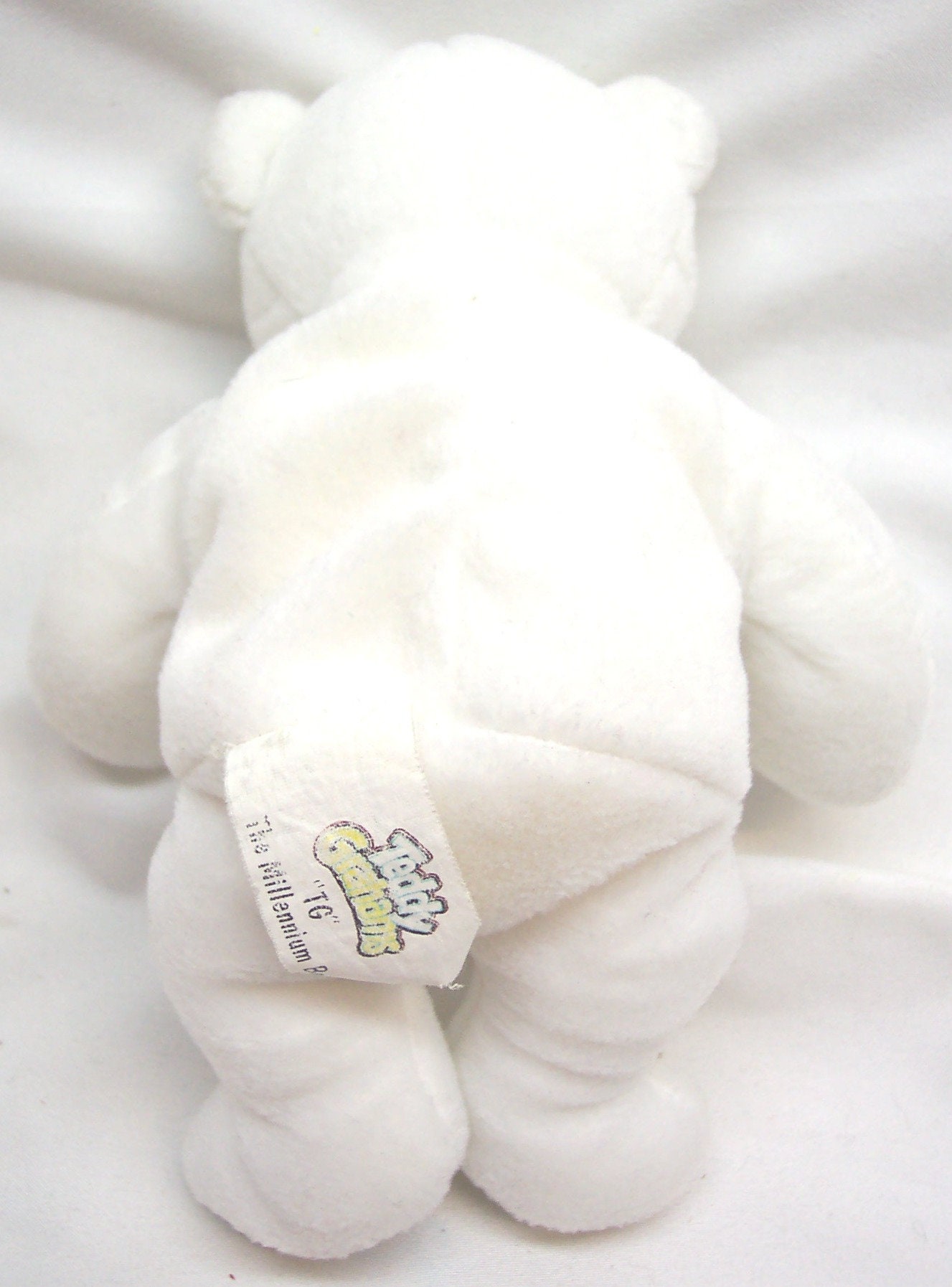 Vintage 2000 Teddy Grahams WHITE TG the MILLENNIUM Teddy Bear 7