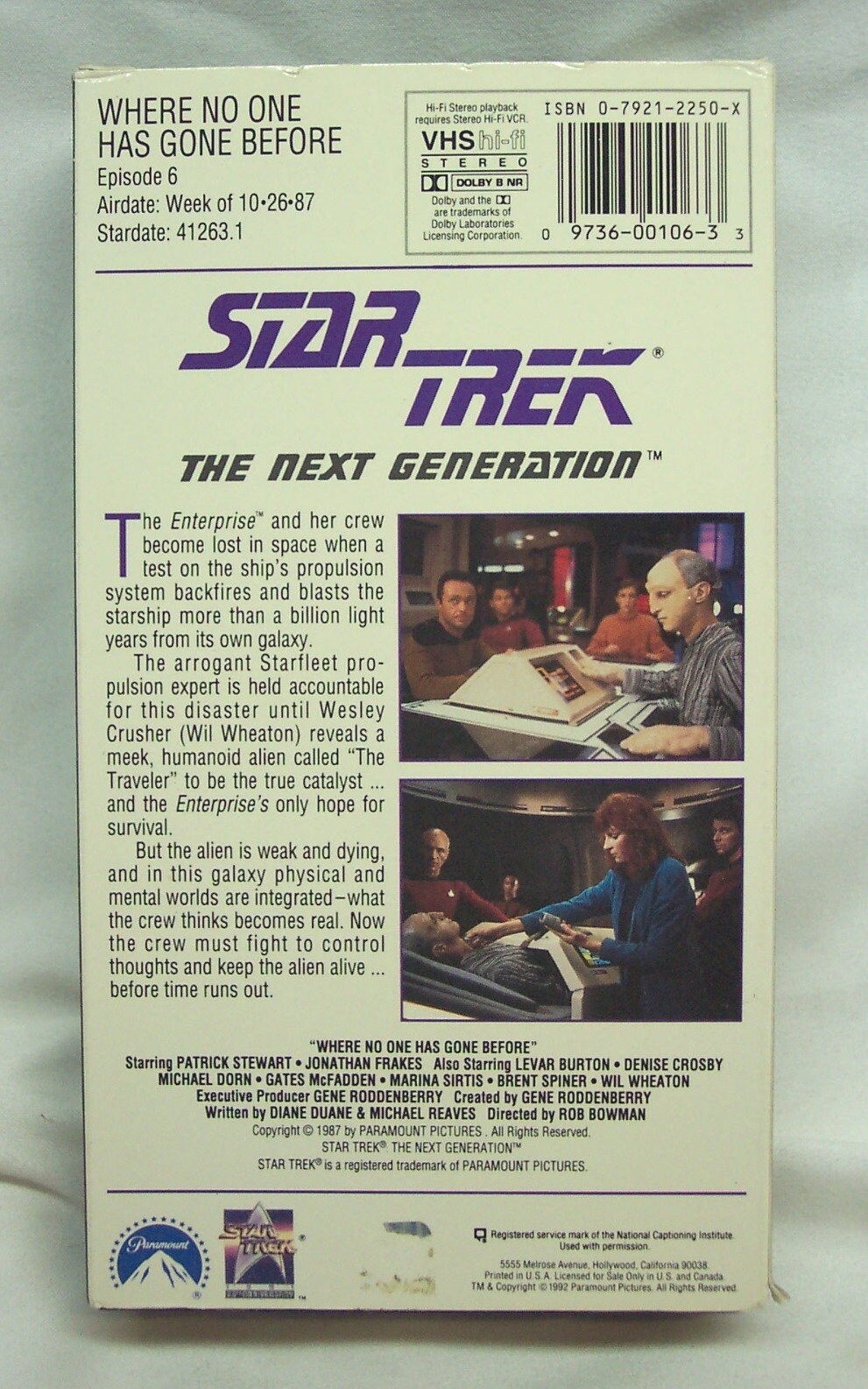 Vintage 1987 STAR TREK the Next Generation Where No One Has Gone