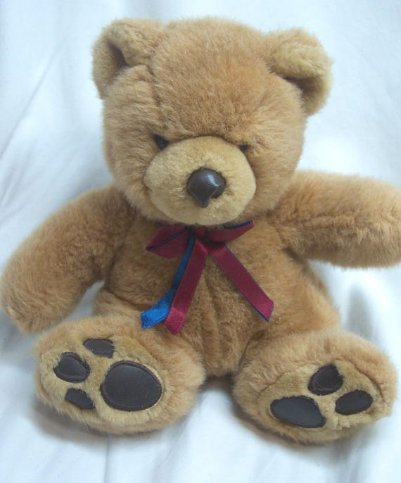 Vintage 1990 Mary Meyer Tan TEDDY BEAR With Bow 8