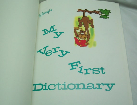 Vintage 1989 Walt Disney's My Viery First DICTIONARY Children's