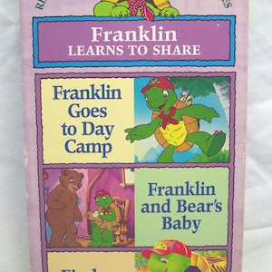 Vintage 1997 FRANKLIN the Turtle Learns to Share Vhs Video Nick Jr