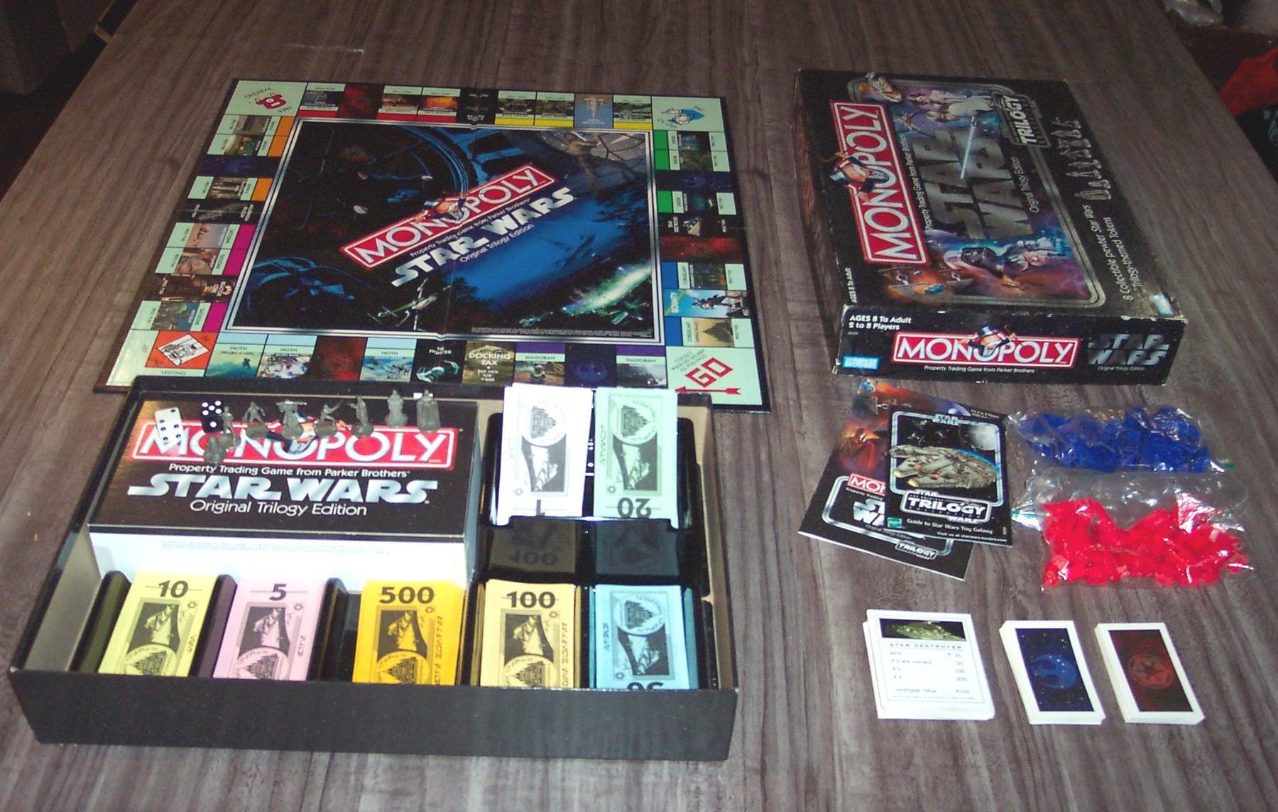 Vintage 2004 STAR WARS Original Trilogy Edition MONOPOLY Board