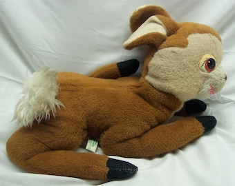 Vintage 1976 Walt Disney KNICKERBOCKER BAMBI Ciervo de 15" Peluche peluche Juguete 1970's