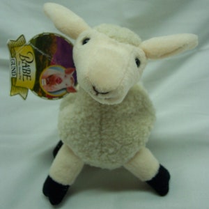 Vintage 1998 Babe the Pig  MAA THE SHEEP 6&quot; Bean Bag Stuffed Animal Toy 1990&#39;s Gund