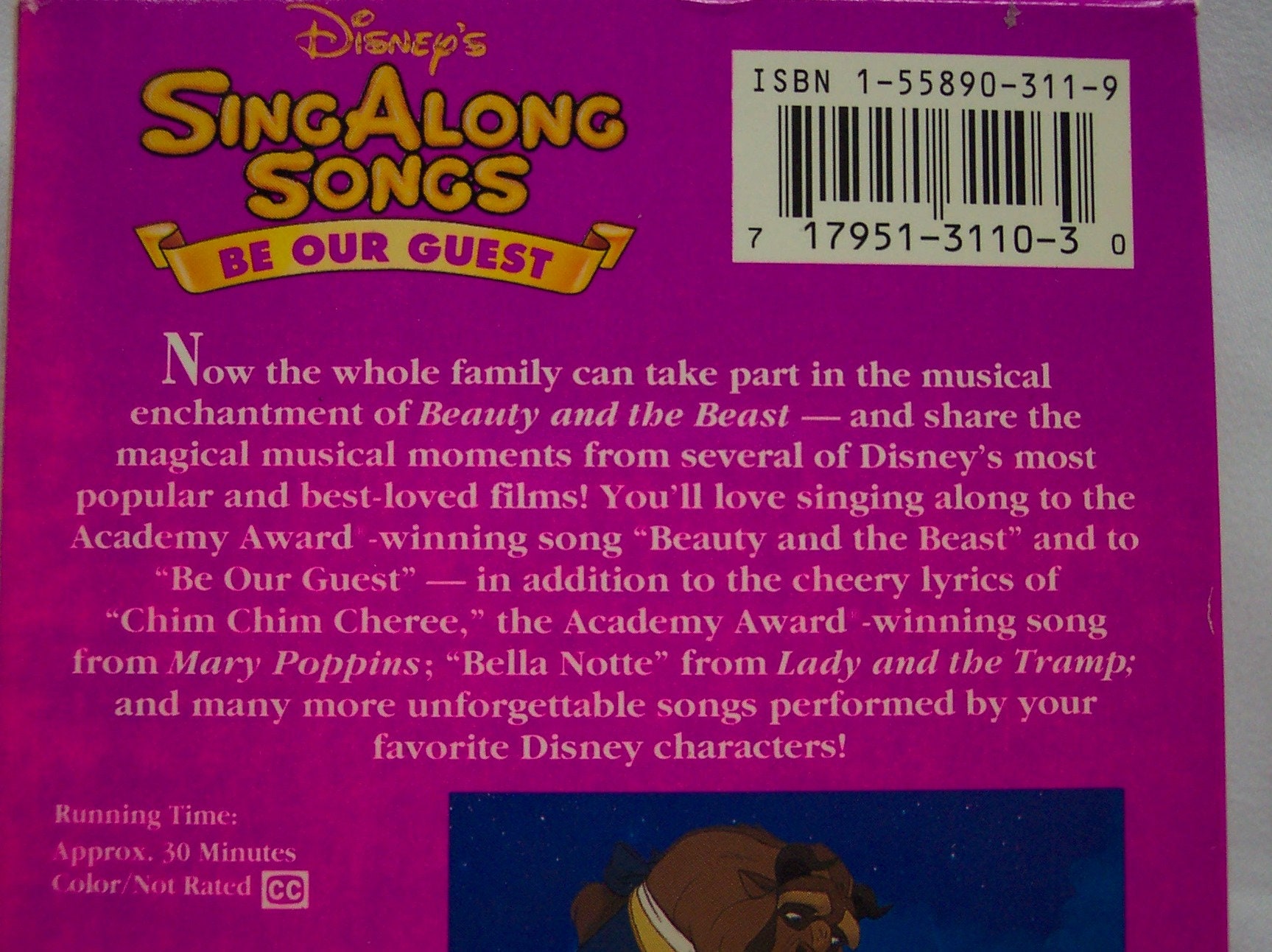 Disney Sing Along Songs Be Our Guest Vhs