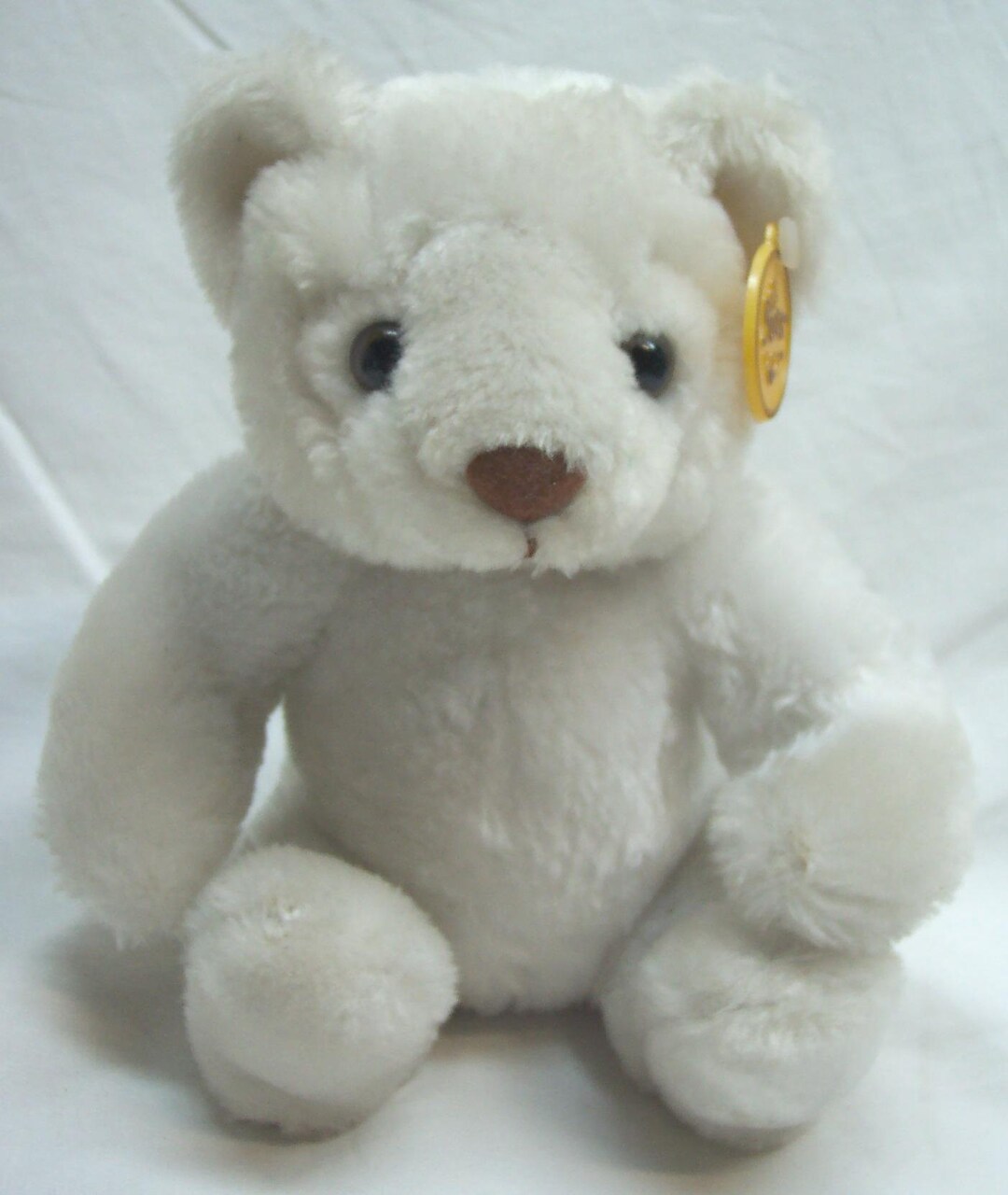 Vintage RUSS White Teddy Bear 8" Plush Stuffed Animal Toy 80's 1980's ...
