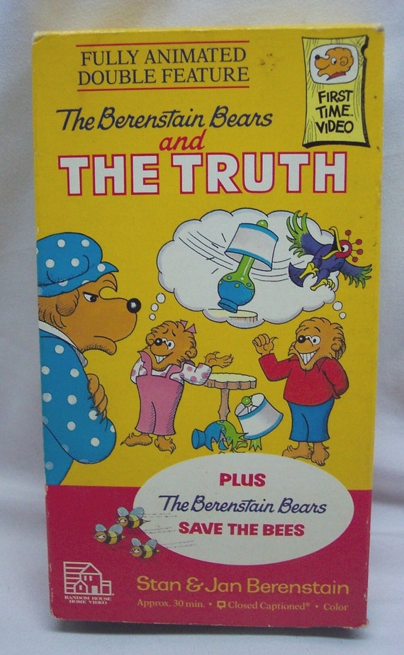 Vintage 1986 the Berenstain Bears 'THE TRUTH VHS Video Animated