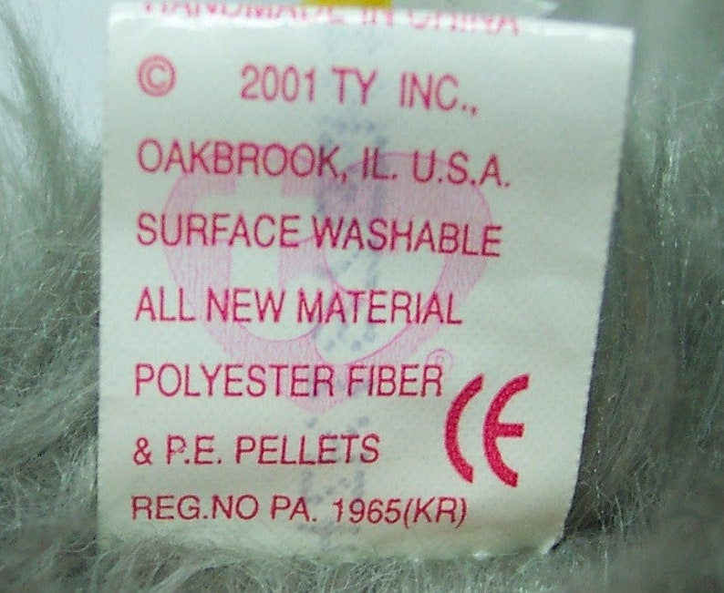 Vintage 2001 TY Beanie Baby Fuzzy Gray BEANI CAT 8 Bean - Etsy