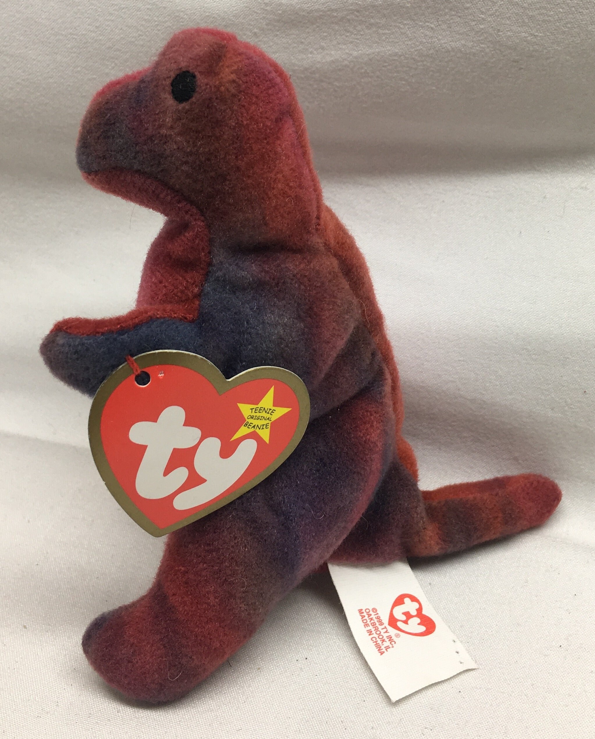 Original T Rex Beanie Baby AMAZING COLORS 3/1 Rex The T-Rex Dino