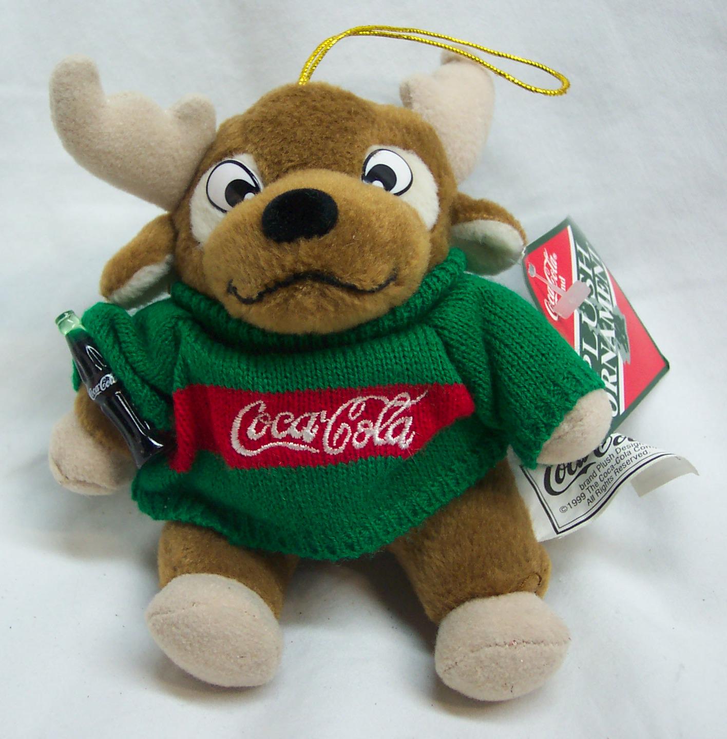 Vintage 1999 Coca-cola REINDEER W/ Coke Bottle 4