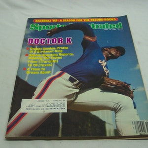 Vintage 1985 Dwight Gooden New York Mets MLB BASEBALL Sports Illustrated Magazine 1980&#39;s