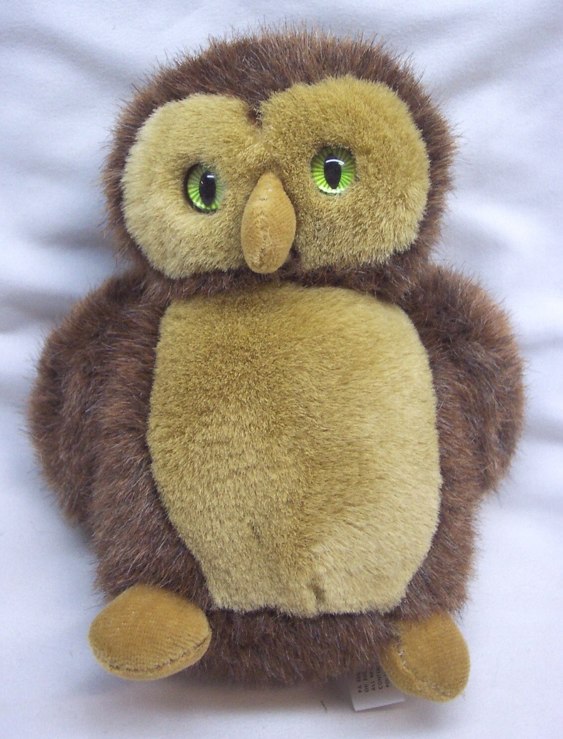 Vintage 1992 K&M International BROWN OWL 6" Plush Stuffed Animal Toy