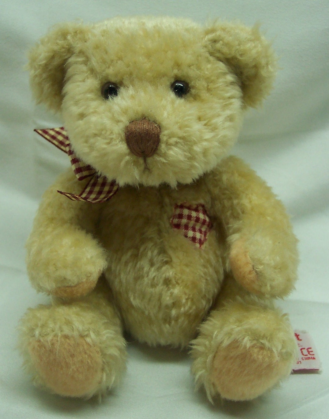 Vintage Russ Tan TRUE HEART Teddy Bear With Bow 5" Plush Stuffed Animal ...