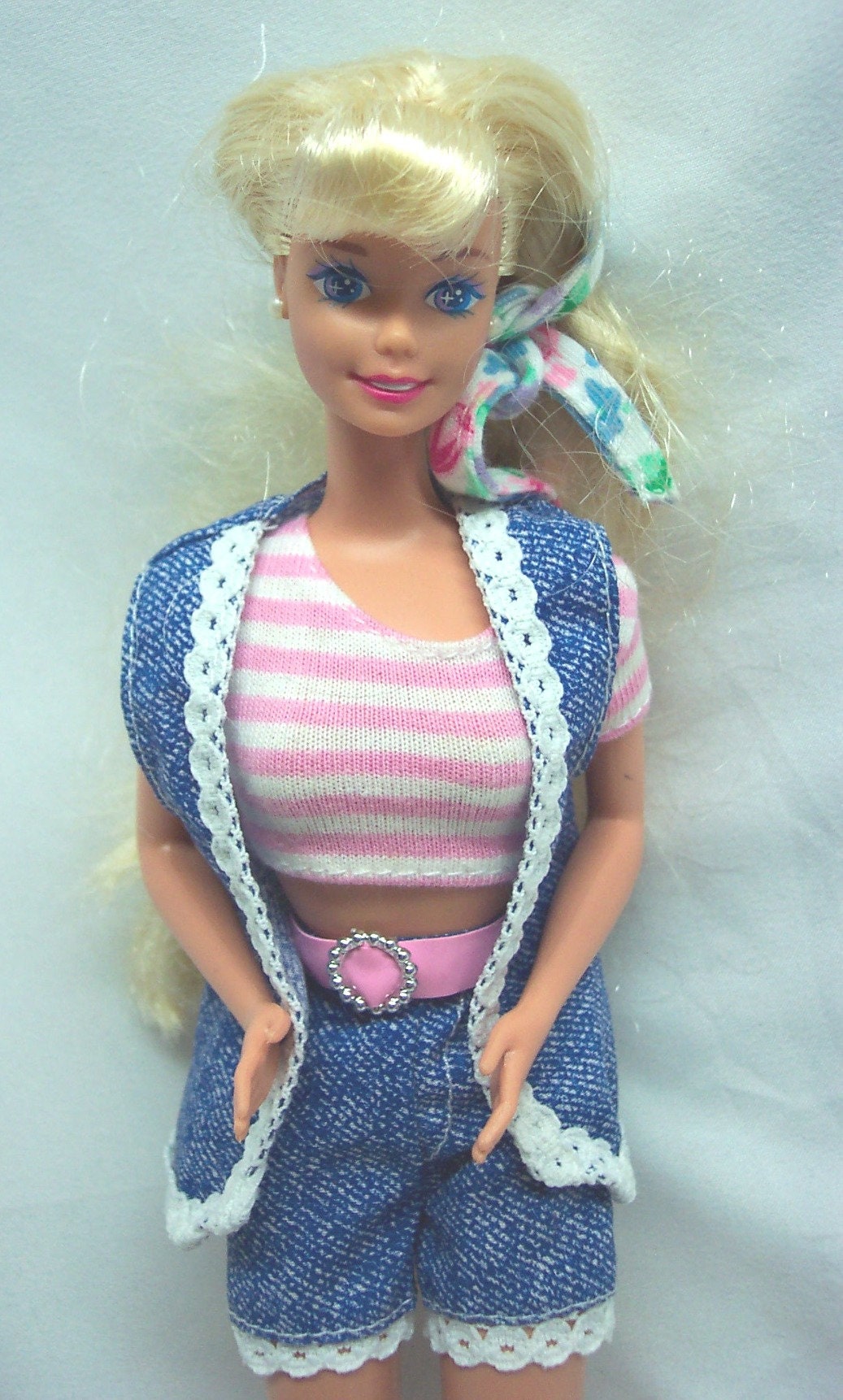ヴィンテージBarbie Vintage BARBIE in Purple Outfit Doll Toy 1966 Body 1976 Head